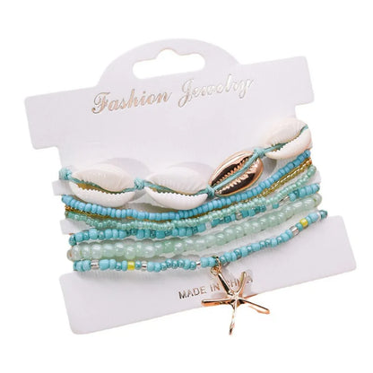 IG Style Casual Beach Starfish Shell Alloy Seed Bead Wholesale Bracelets