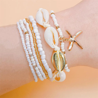 IG Style Casual Beach Starfish Shell Alloy Seed Bead Wholesale Bracelets