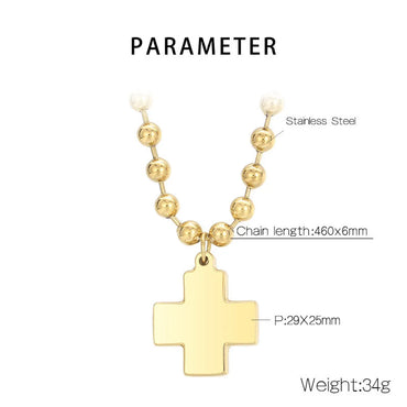 Ig Style Casual Cross Titanium Steel Plating Bracelets Necklace