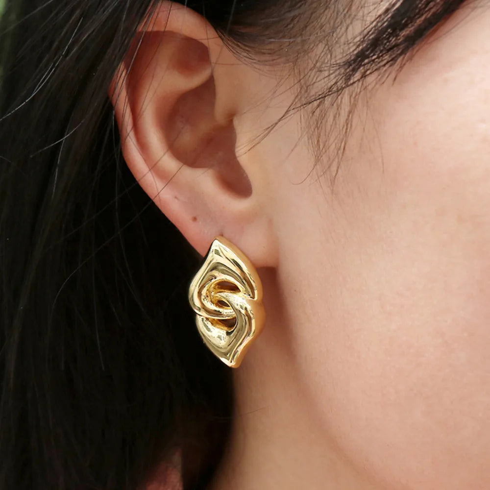 IG Style Casual Geometric Copper Plating Ear Studs 1 Pair