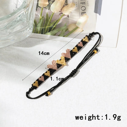 Ig Style Casual Heart Shape Glass Women's Bracelets