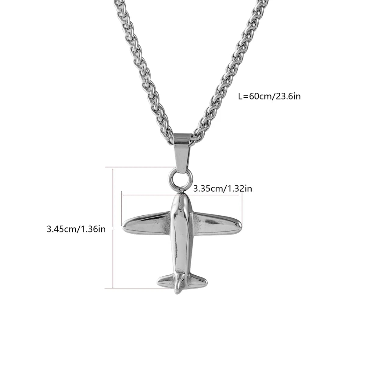 IG Style Casual Modern Style Cross Helmet Airplane 304 Stainless Steel Polishing Men'S Pendant Necklace