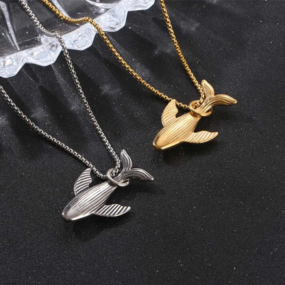 IG Style Casual Modern Style Earphones Airplane Whale 304 Stainless Steel Polishing 18K Gold Plated Men'S Pendant Necklace