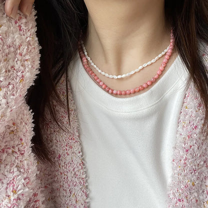 Ig Style Casual Round Beaded Women's Necklace