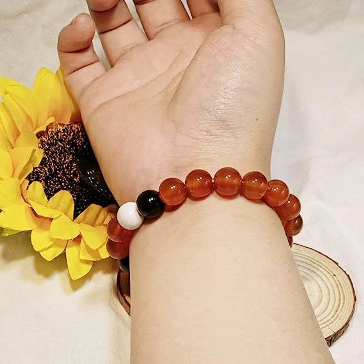 Ig Style Casual Round Multicolor Natural Stone Beaded Unisex Bracelets