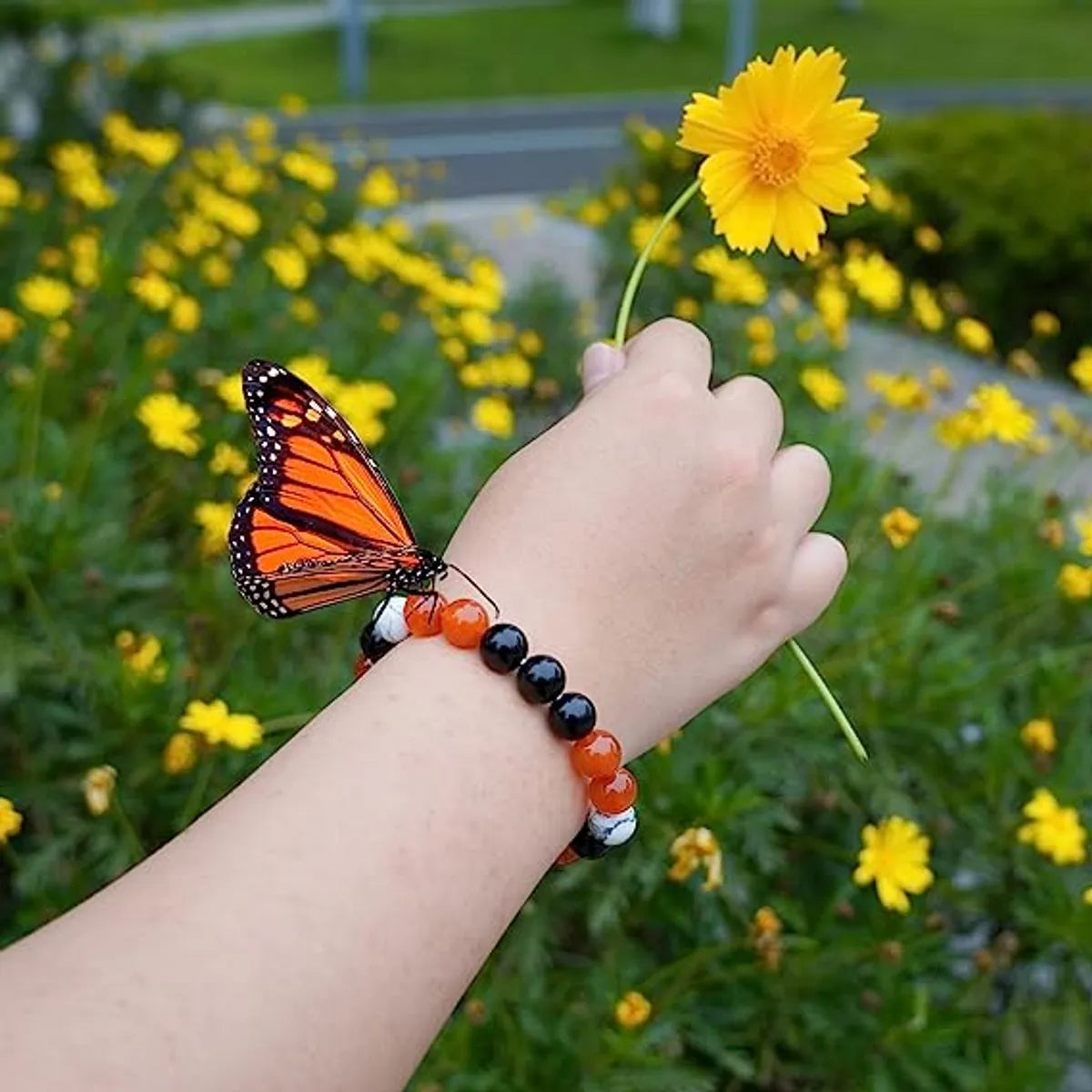 Ig Style Casual Round Multicolor Natural Stone Beaded Unisex Bracelets