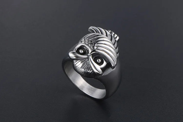 IG Style Casual Simple Style Animal Owl 304 Stainless Steel Polishing Men'S Rings