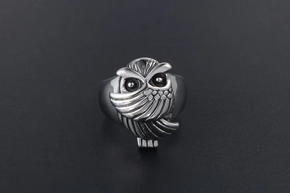 IG Style Casual Simple Style Animal Owl 304 Stainless Steel Polishing Men'S Rings