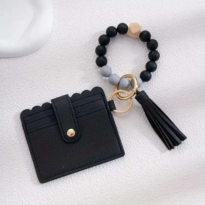 IG Style Casual Simple Style Bag Pu Leather Silica Gel Metal Beaded Birthday Keychain