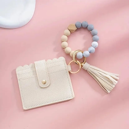 IG Style Casual Simple Style Bag Pu Leather Silica Gel Metal Beaded Birthday Keychain