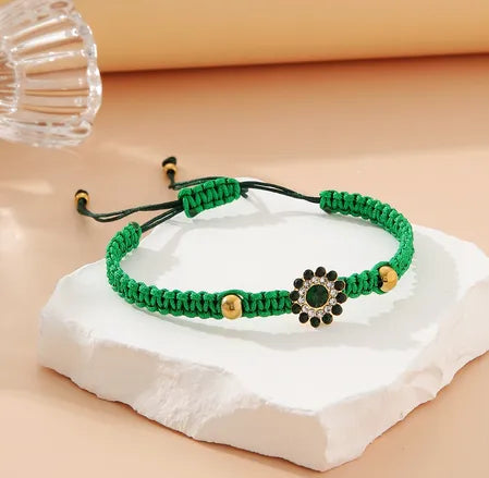 IG Style Casual Simple Style Flower 304 Stainless Steel Alloy Rope Wholesale Drawstring Bracelets