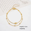 IG Style Casual Simple Style Heart Shape 304 Stainless Steel Titanium Steel Handmade Gold Plated Women'S Anklet