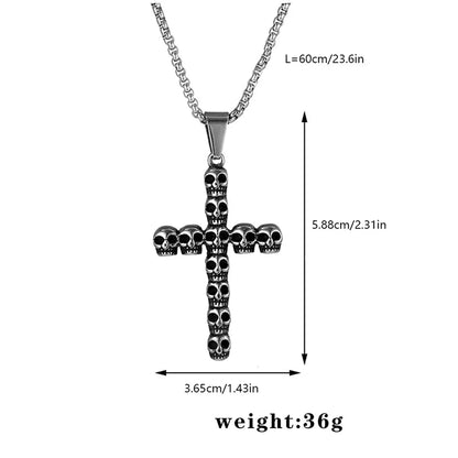 IG Style Casual Sports Cross Angel Heart Shape 304 Stainless Steel Polishing Men'S Pendant Necklace