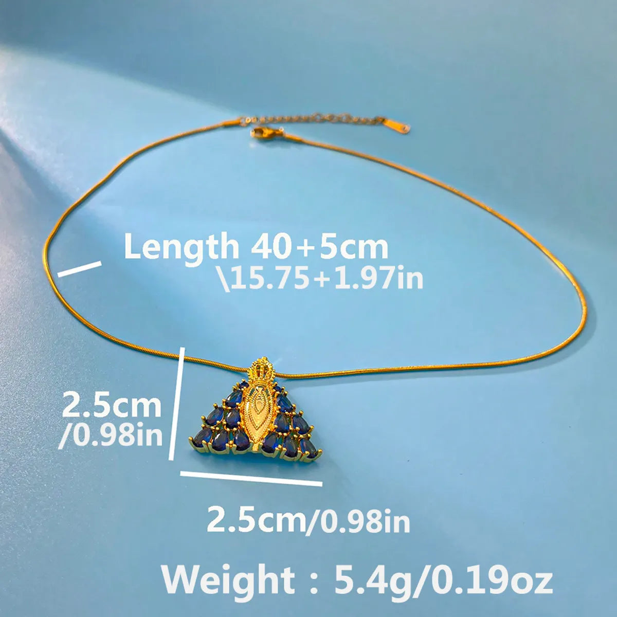 Ig Style Casual Streetwear Geometric Stainless Steel Brass Plating Inlay Artificial Gemstones 18k Gold Plated Pendant Necklace