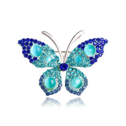 IG Style Casual Sweet Butterfly Alloy Enamel Hollow Out Inlay Artificial Crystal Rhinestones Unisex Brooches