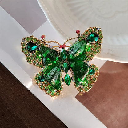 IG Style Casual Sweet Butterfly Alloy Enamel Hollow Out Inlay Artificial Crystal Rhinestones Unisex Brooches