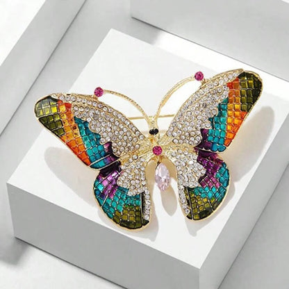 IG Style Casual Sweet Butterfly Alloy Enamel Hollow Out Inlay Artificial Crystal Rhinestones Unisex Brooches