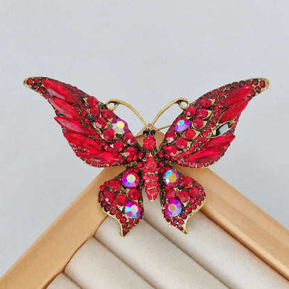 IG Style Casual Sweet Butterfly Alloy Enamel Hollow Out Inlay Artificial Crystal Rhinestones Unisex Brooches