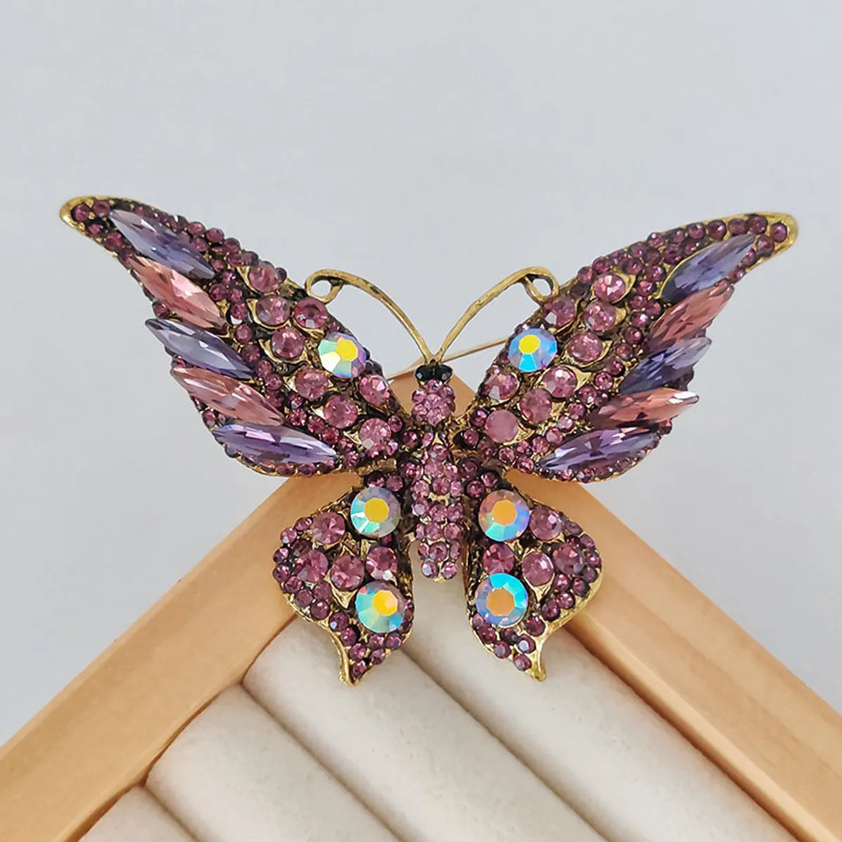 IG Style Casual Sweet Butterfly Alloy Enamel Hollow Out Inlay Artificial Crystal Rhinestones Unisex Brooches