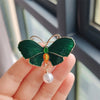 IG Style Casual Sweet Butterfly Alloy Enamel Hollow Out Inlay Artificial Crystal Rhinestones Unisex Brooches