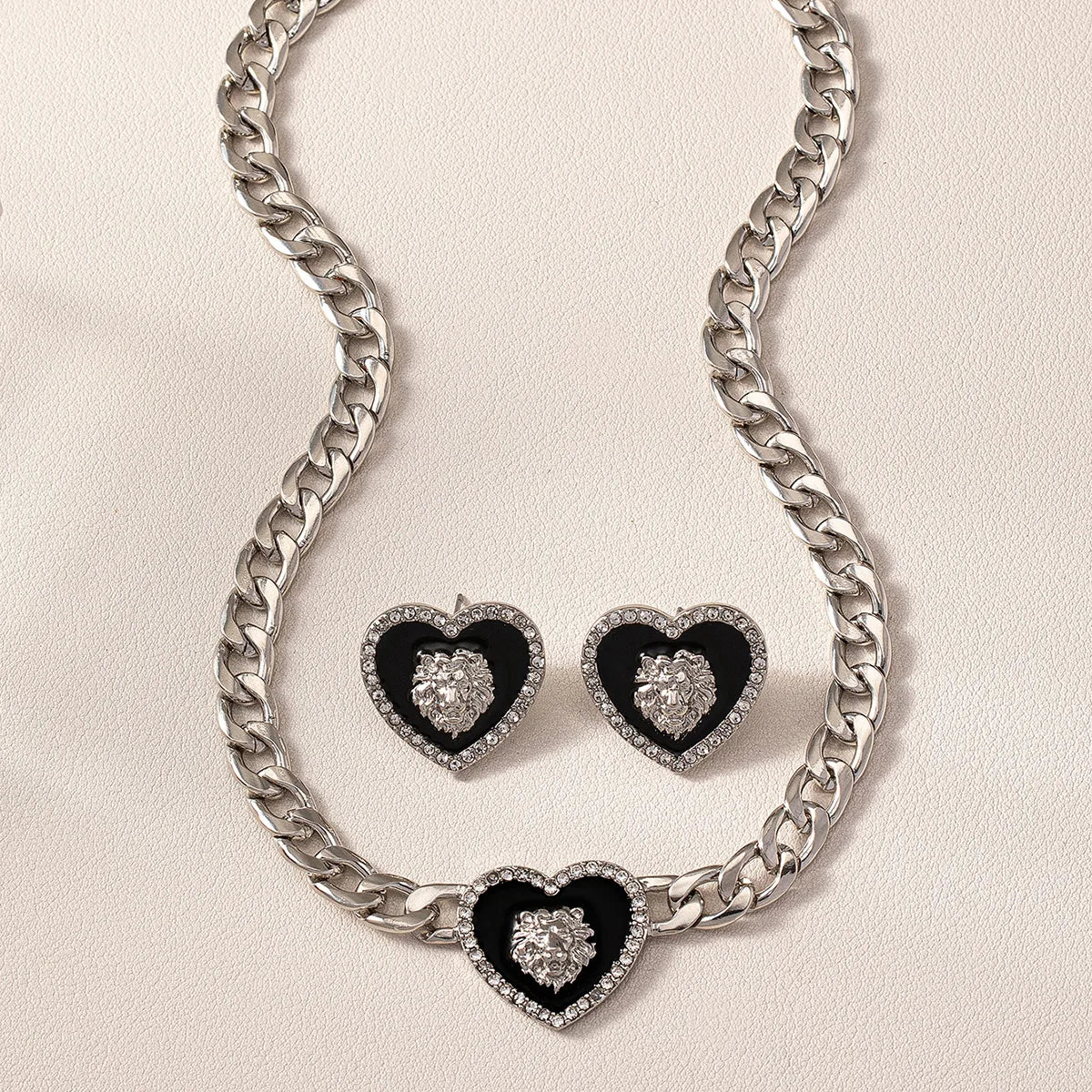 IG Style Classic Style Animal Heart Shape Alloy Inlay Rhinestones Women'S Jewelry Set