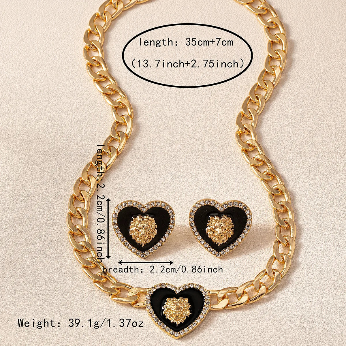 IG Style Classic Style Animal Heart Shape Alloy Inlay Rhinestones Women'S Jewelry Set