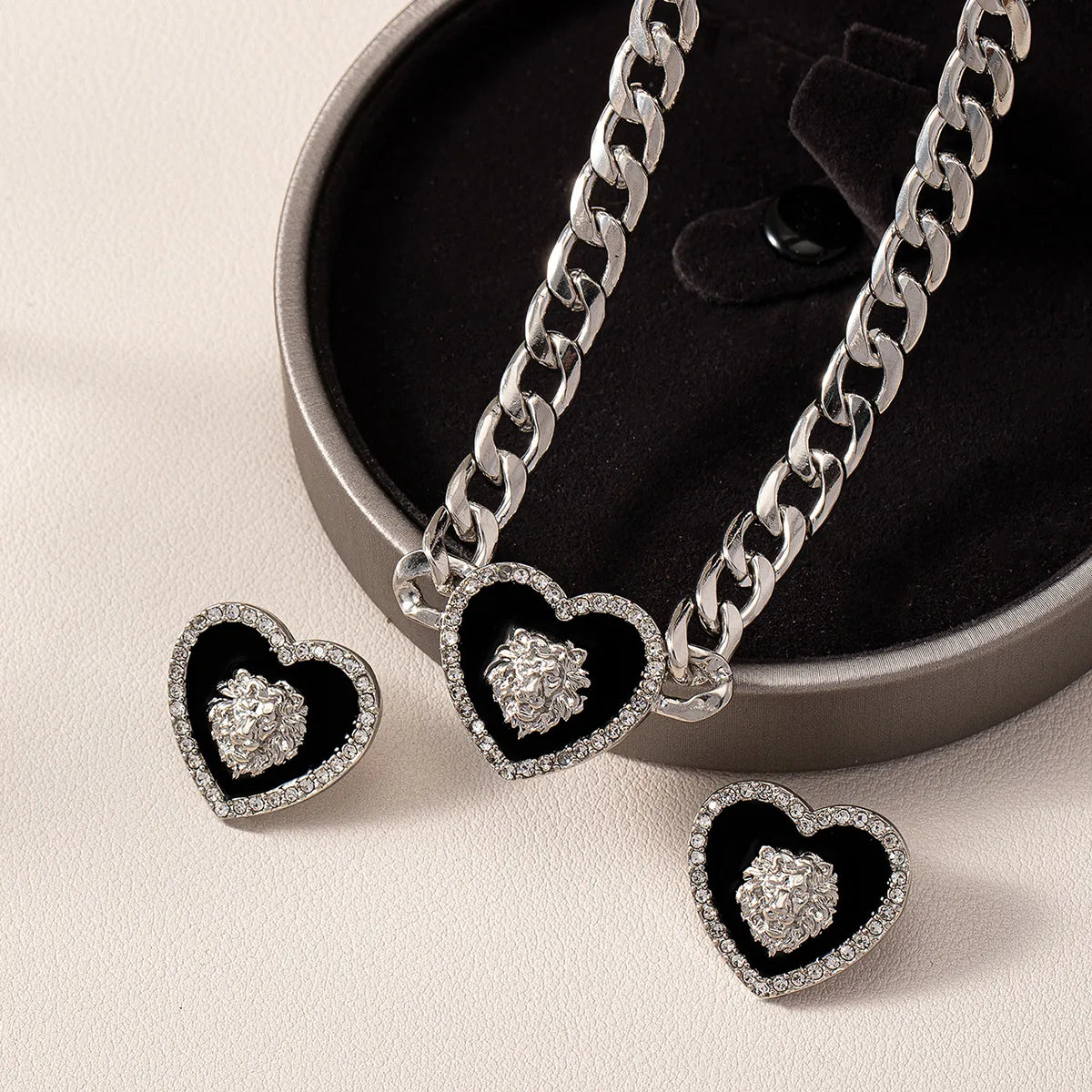 IG Style Classic Style Animal Heart Shape Alloy Inlay Rhinestones Women'S Jewelry Set