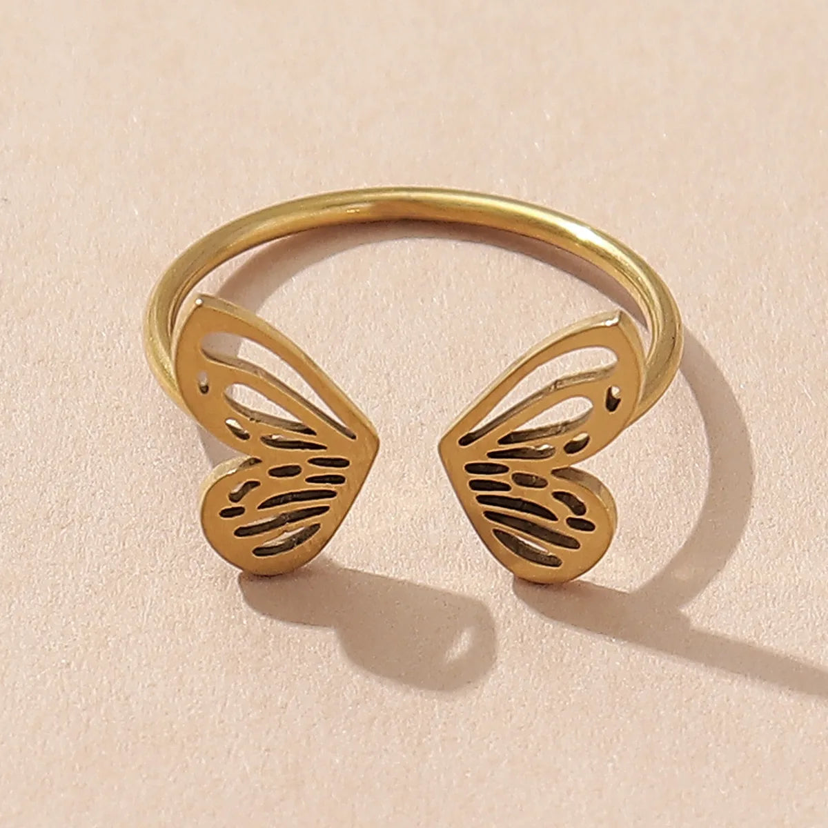 Ig Style Classic Style Butterfly Alloy Hollow Out Women'S Open Rings