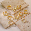 Ig Style Classic Style Geometric Copper Plating 18k Gold Plated Open Rings