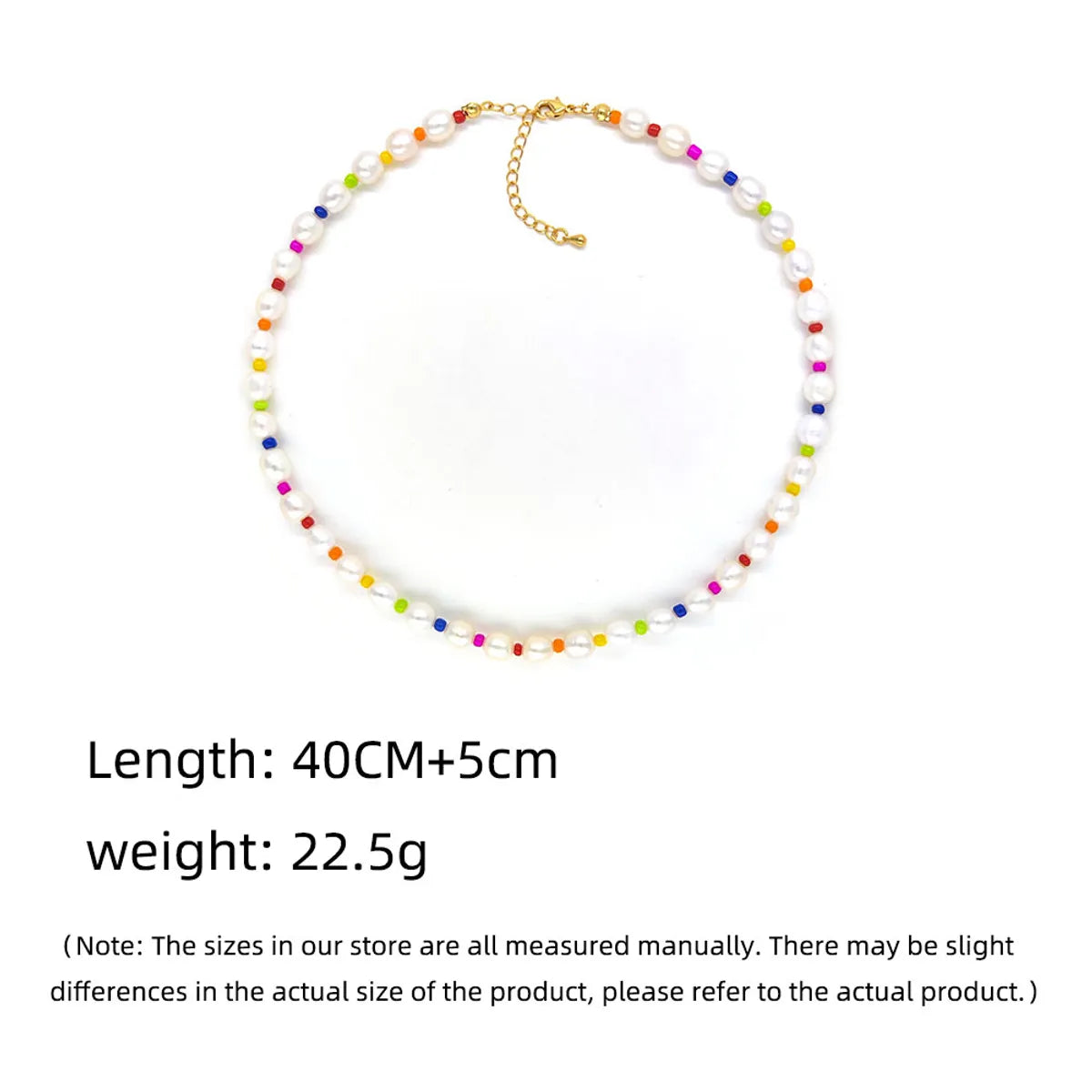 IG Style Color Block Freshwater Pearl Seed Bead Copper Necklace In Bulk