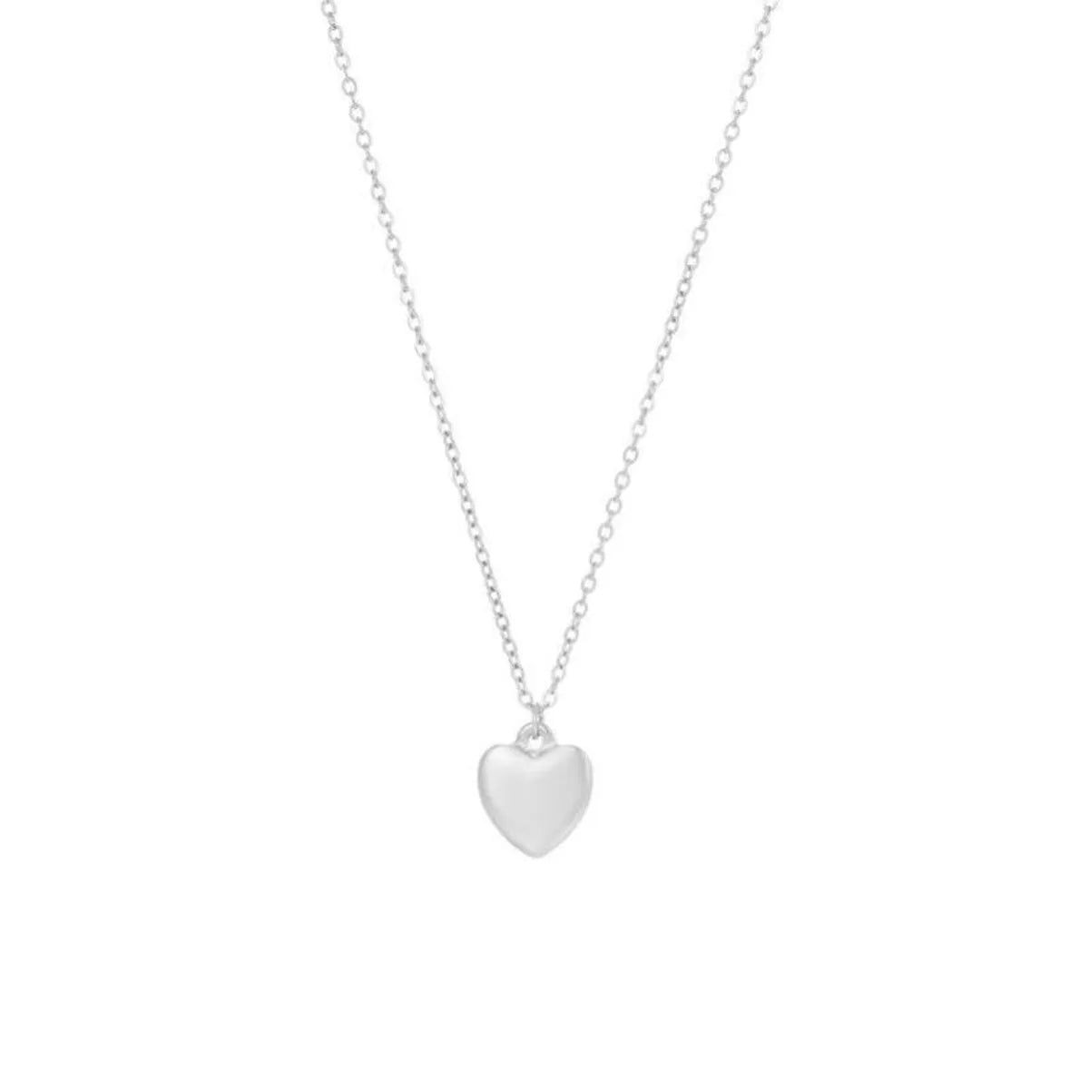 Ig Style Commute Shiny Heart Shape Stainless Steel Polishing Plating 18k Gold Plated Pendant Necklace