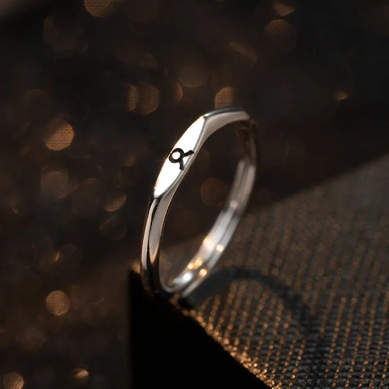 Ig Style Constellation Sterling Silver Plating White Gold Plated Rings