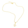 Ig Style Cool Style Airplane Copper 18k Gold Plated Zircon Pendant Necklace In Bulk