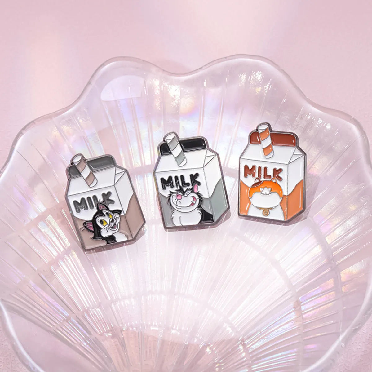 IG Style Cute Animal Milk Alloy Stoving Varnish Plating Unisex Brooches