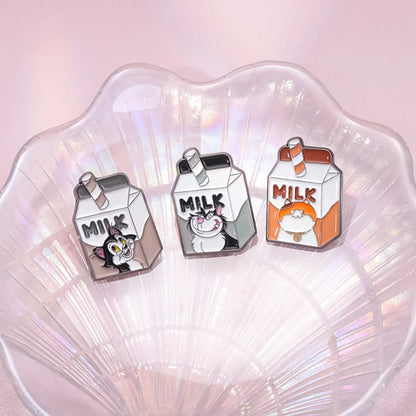 IG Style Cute Animal Milk Alloy Stoving Varnish Plating Unisex Brooches