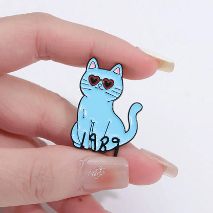 IG Style Cute Cat Zinc Alloy Stoving Varnish Plating Unisex Brooches