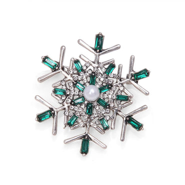 IG Style Cute Christmas Tree Santa Claus Snowflake Zinc Alloy Enamel Inlay Rhinestones Pearl Unisex Brooches