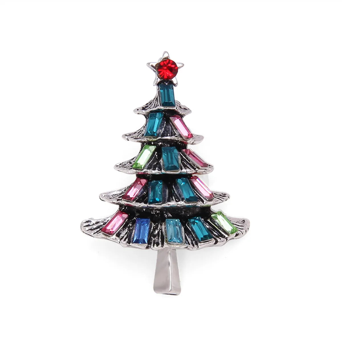 IG Style Cute Christmas Tree Santa Claus Snowflake Zinc Alloy Enamel Inlay Rhinestones Pearl Unisex Brooches