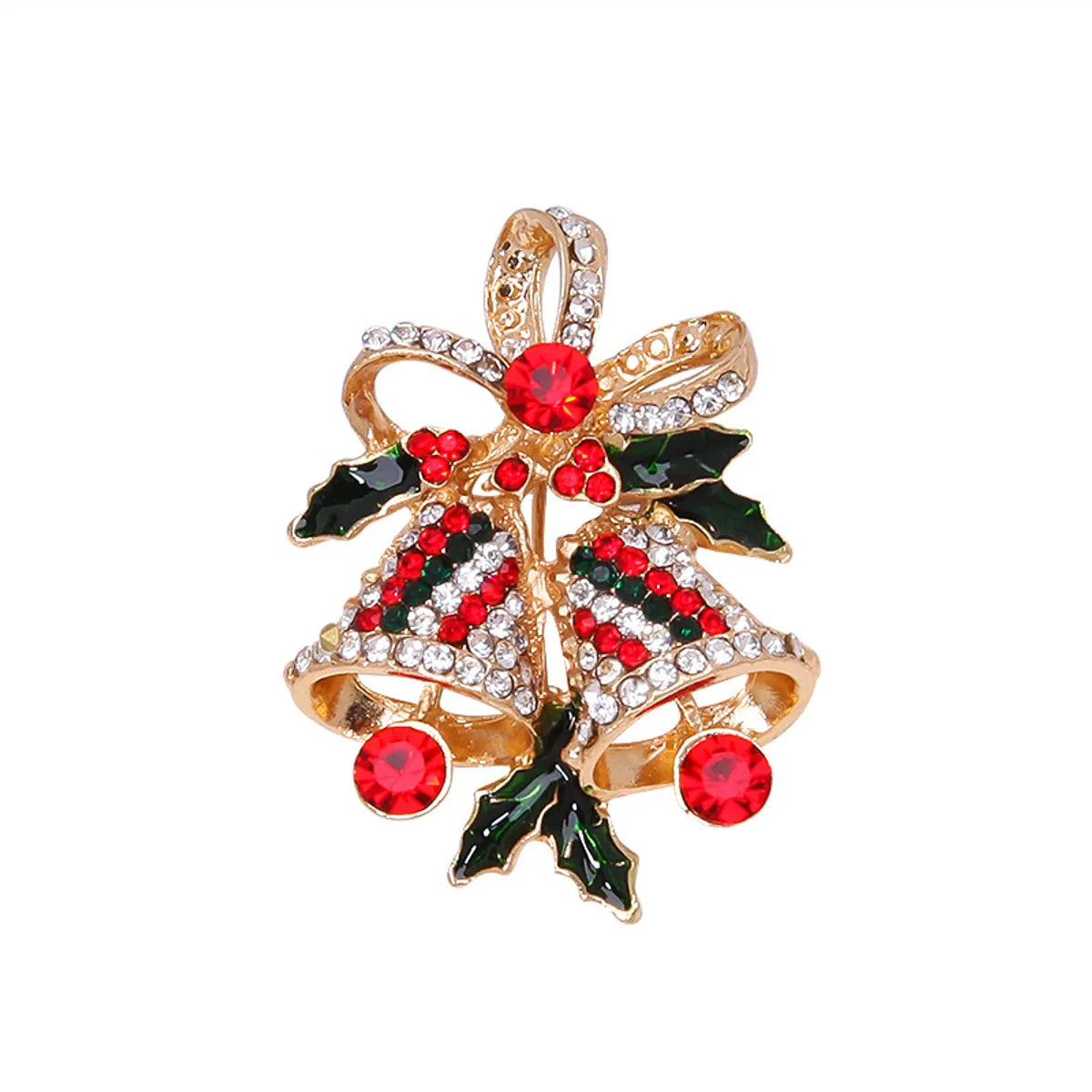 IG Style Cute Christmas Tree Santa Claus Snowflake Zinc Alloy Enamel Inlay Rhinestones Pearl Unisex Brooches