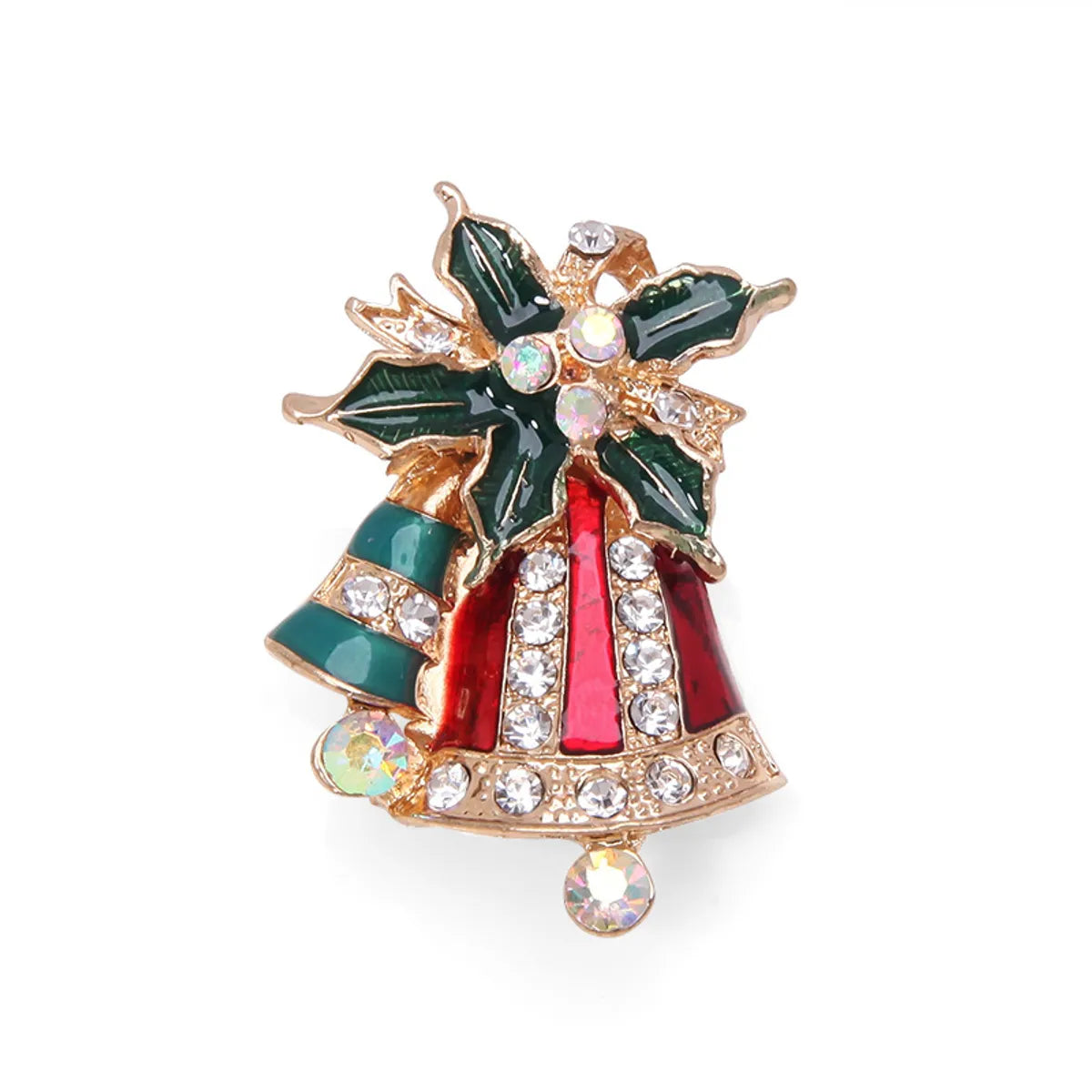 IG Style Cute Christmas Tree Santa Claus Snowflake Zinc Alloy Enamel Inlay Rhinestones Pearl Unisex Brooches