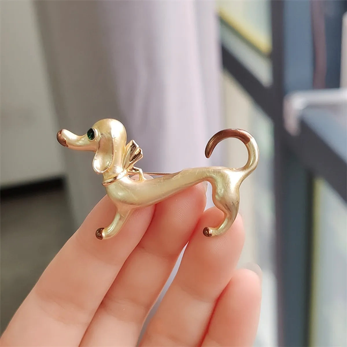 Ig Style Cute Dog Alloy Enamel Plating Inlay Zircon Unisex Brooches