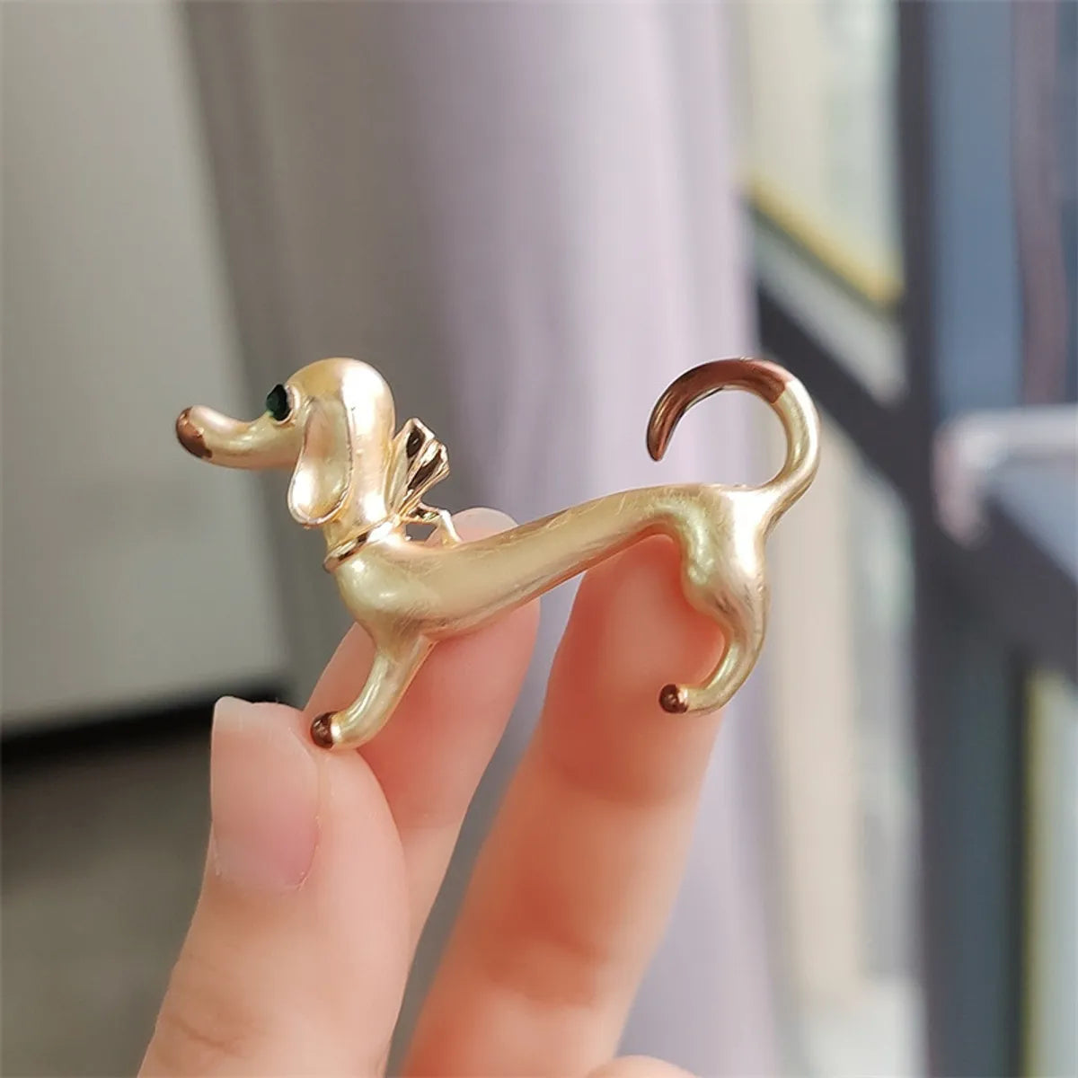 Ig Style Cute Dog Alloy Enamel Plating Inlay Zircon Unisex Brooches