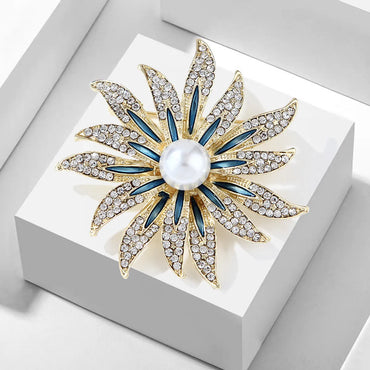 Ig Style Cute Flower Alloy Inlay Rhinestones Women'S Brooches