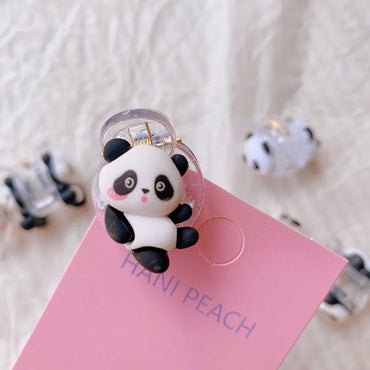 Ig Style Cute Panda Plastic Cloth Resin Hair Clip Hair Tie Hair Claws