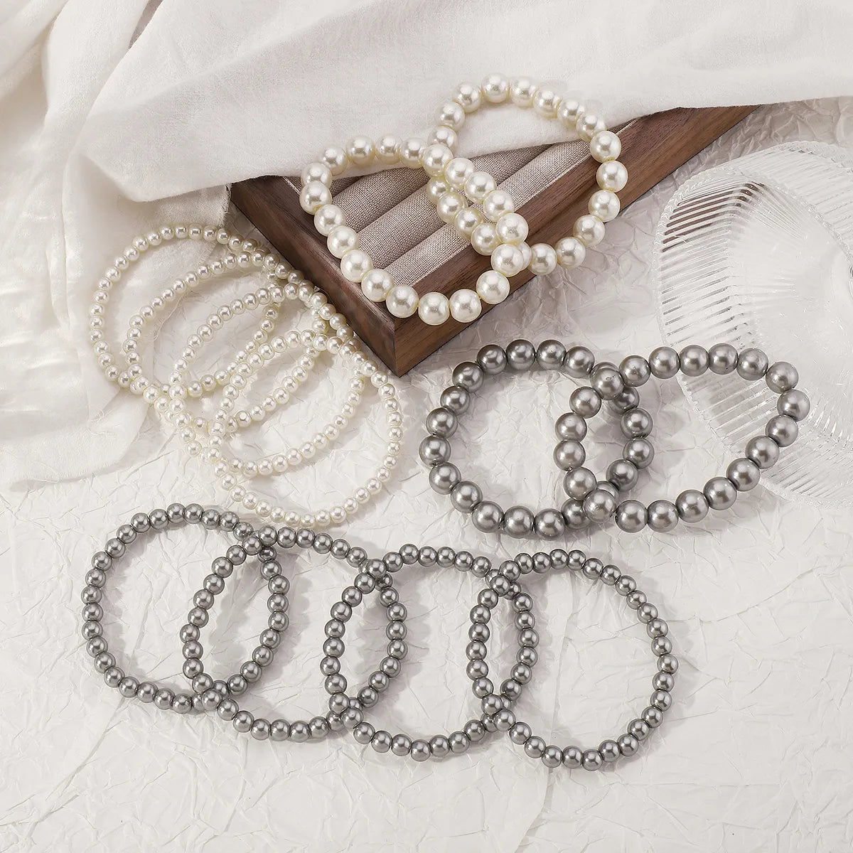 IG Style Elegant French Style Round Imitation Pearl Wholesale Bracelets