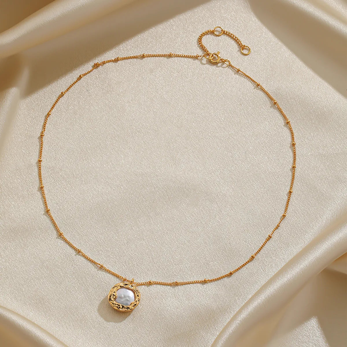 Ig Style Elegant Round Colorful Flower Copper Handmade Plating Inlay Freshwater Pearl Zircon 18k Gold Plated Pendant Necklace