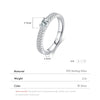 Ig Style Elegant Round Sterling Silver Plating Inlay Zircon Rhodium Plated Rings