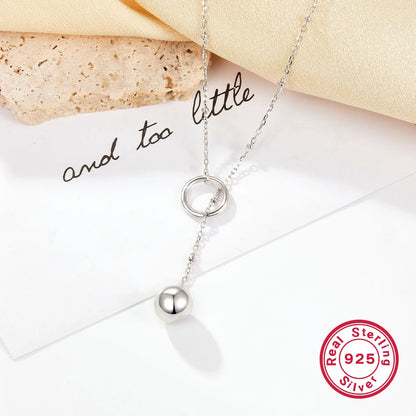 Ig Style Elegant Round Sterling Silver Plating White Gold Plated Pendant Necklace