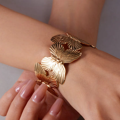 IG Style Elegant Simple Style Flower Butterfly Iron Wholesale Bangle