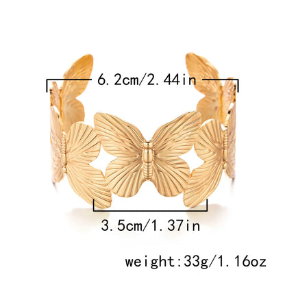 IG Style Elegant Simple Style Flower Butterfly Iron Wholesale Bangle